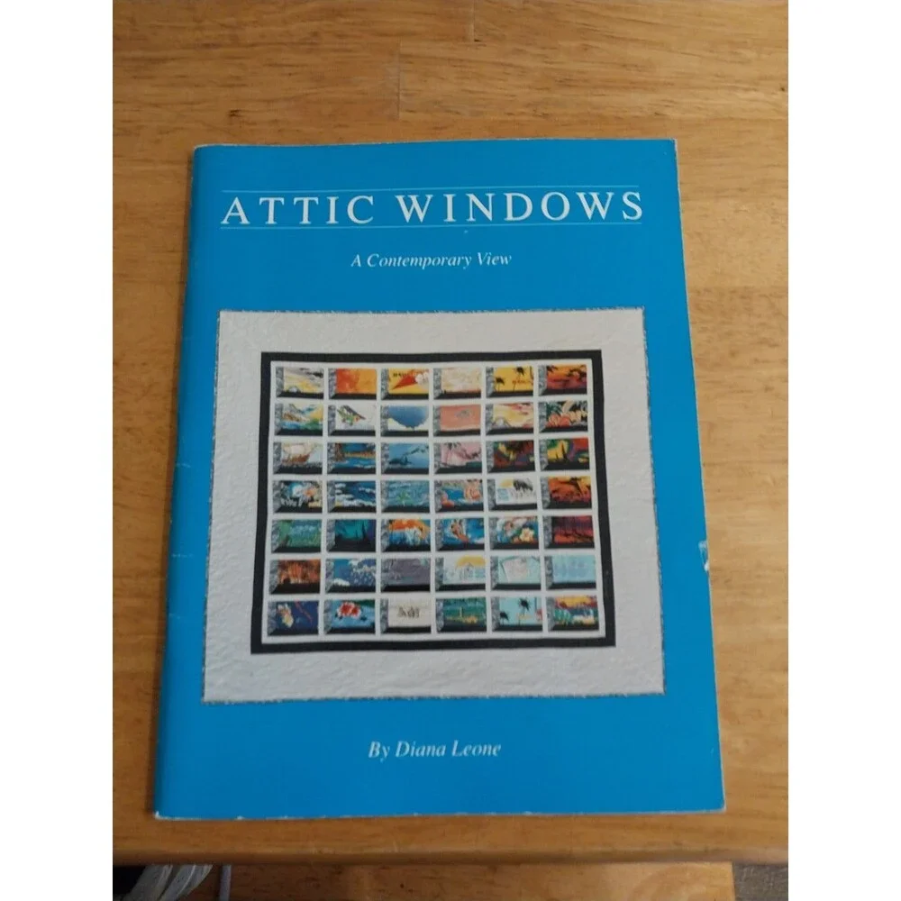 Attic Windows Quilting Patterns Illustrated Paperback Book Diana Leone 1988